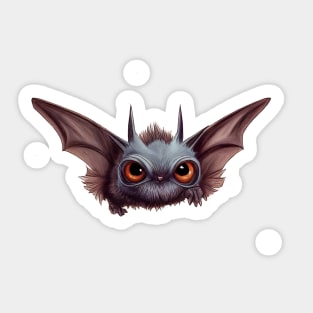 Cute little flying bat. Sticker